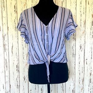 Love, Fire Striped Top Medium